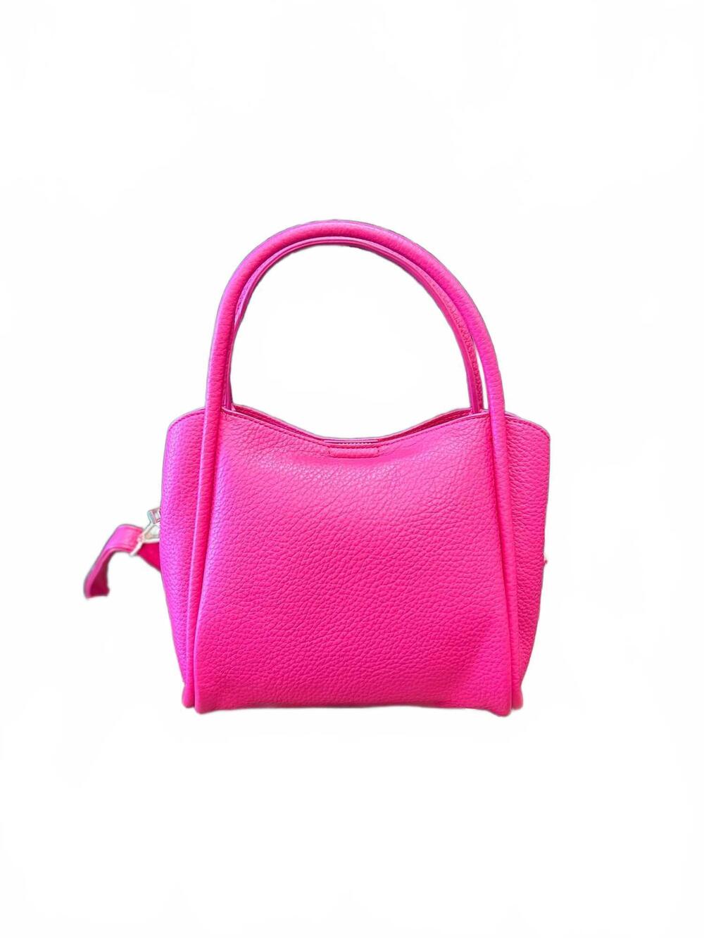 NEW MIMI WHOLESALE women's chloe 3 compartment satchel crossbody bag in hot pink